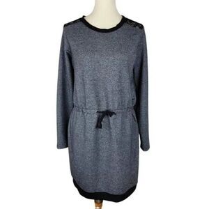 Nicole Miller New York Grey/Black Jersey Dress Size L Like New